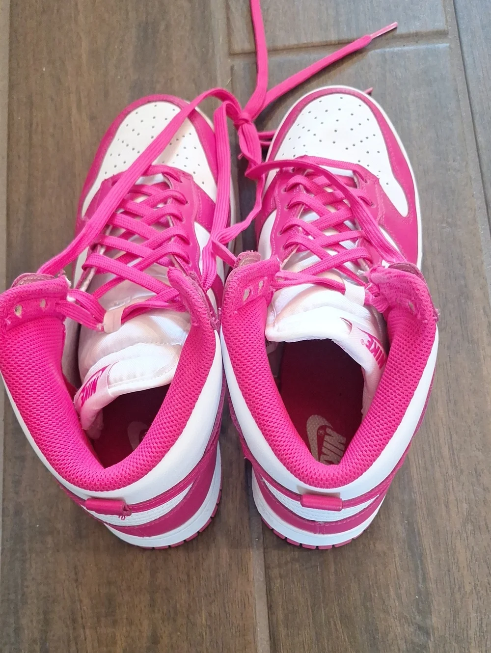 Nike Dunk High Prime Pink & White Combo Sneakers Women's Size 9